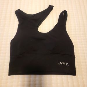 LVFT asymmetrical long line sports bra